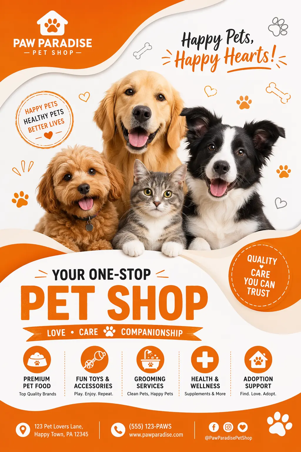 Pet product & supplies ads template example